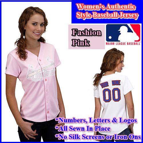 St. Louis Cardinals Women's Personalized Fashion Pink Jersey