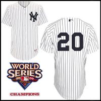 New York Yankees Authentic Style Home Pinstripe Jersey Jorge Posada#20