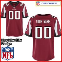 Atlanta Falcons Nike Elite Style Team Color Red Jersey (Pick A Name)
