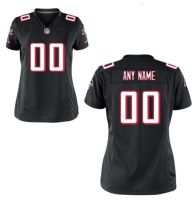 Nike Style Women's Atlanta Falcons Customized Alternate Black Jersey (Any Name Number)