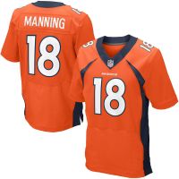 Denver Broncos Nike Elite Style Team Color Orange Jersey  18 Manning