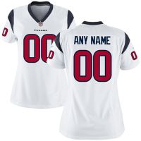 Nike Style Women's Houston Texans Customized Away White Jersey (Any Name Number)