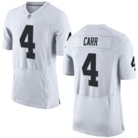 Oakland Raiders Nike Elite Style Away White Jersey #4 CARR