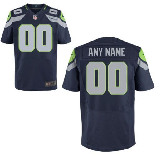 Seattle Seahawks Nike Elite Style Team Color Blue Jersey (Pick A Name)