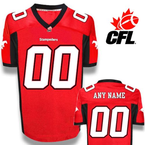 CFL Custom Calgary Stampeders Premier TC Red Football Jersey