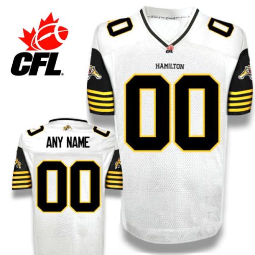 CFL Custom Hamilton Tiger-Cats Premier TC White Football Jersey