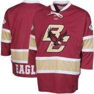 Boston College Eagles NCAA College BC Red Hockey Lace Jersey 