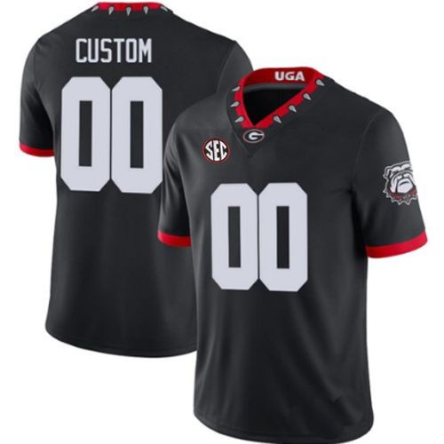 Georgia Bulldogs Blackout NCAA College Football Jersey 