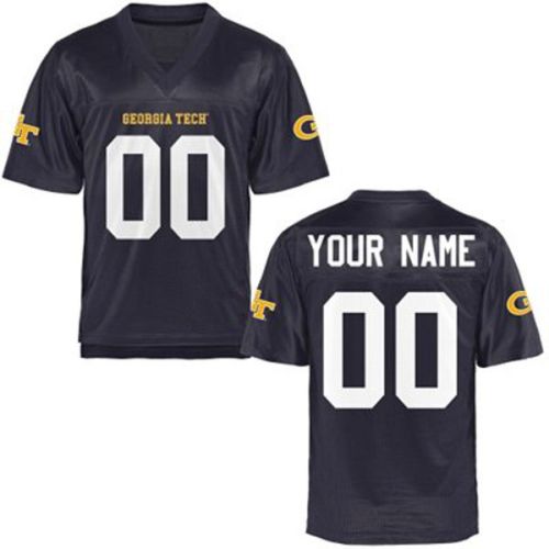 Georgia Tech Yellow Jackets Navy NCAA College Football Jersey 