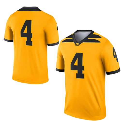 University of Iowa Hawkeyes Gold NCAA College Football Jersey 