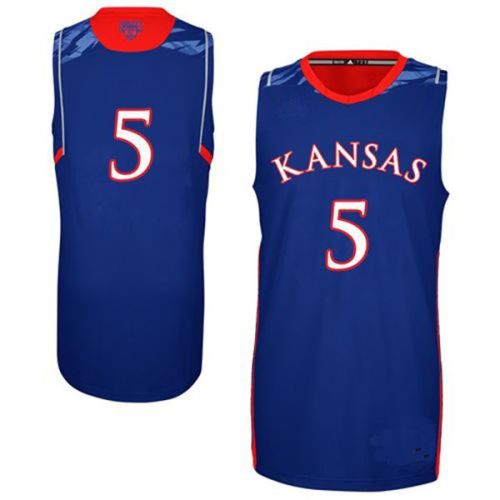 Kansas Jayhawks NCAA College Blue Basketball Jersey 