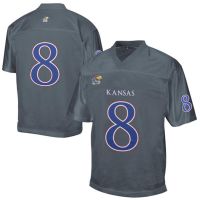 Kansas Jayhawks Gray  NCAA College Football Jersey 