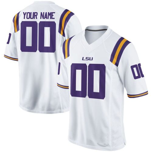 LSU Tigers White NCAA College Football Jersey 