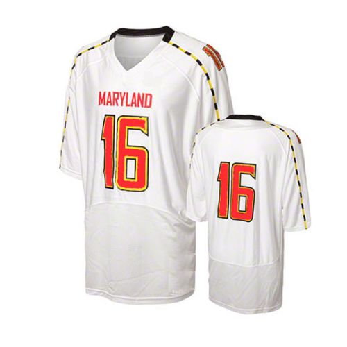 Maryland Terrapins White NCAA College Football Jersey  