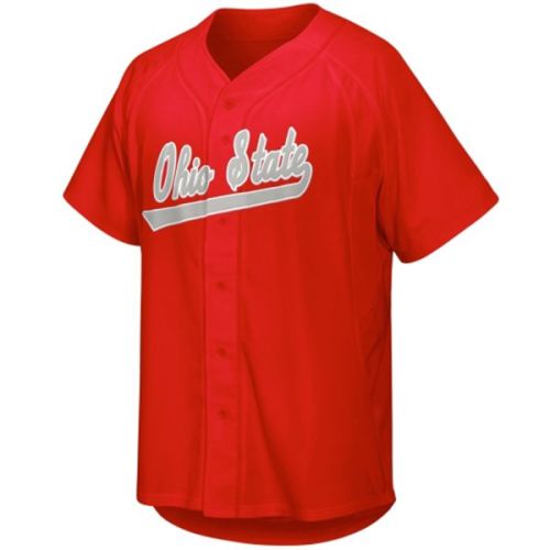 Ohio State Buckeyes Red  NCAA College Baseball Jersey 