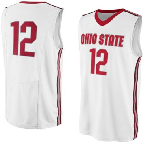 Ohio State Buckeyes NCAA College White Basketball Jersey 