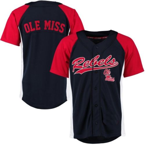 Ole Miss Rebels Navy Blue NCAA College Baseball Jersey