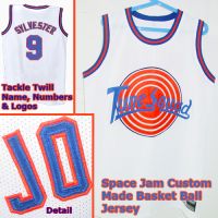 SYLVESTER 9 Space Jam Tune Squad White Movie Jersey
