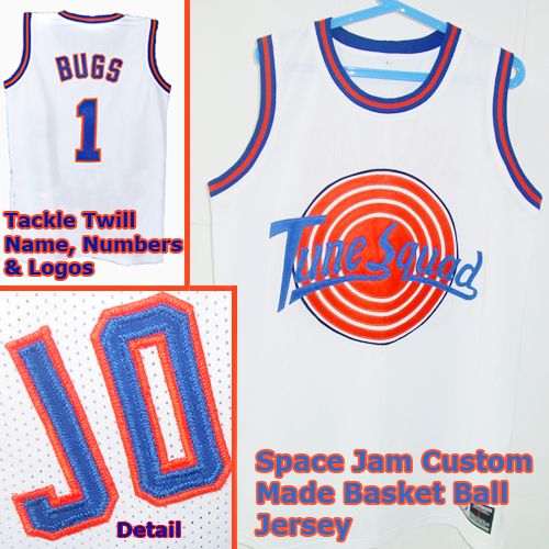 Bugs Bunny Tune Squad Basketball Jersey #1 Men's Size Med Space Jam Movie