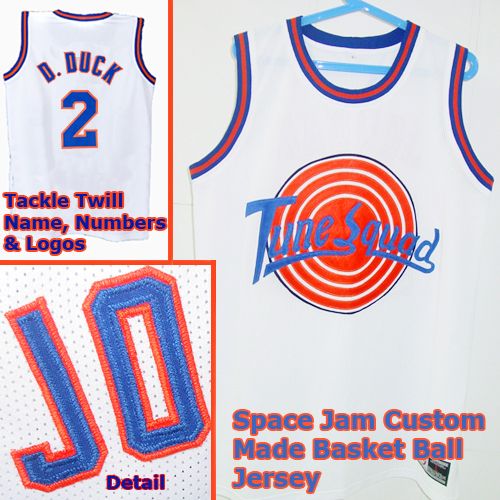 DAFFY DUCK 2 Space Jam Tune Squad White Movie Jersey