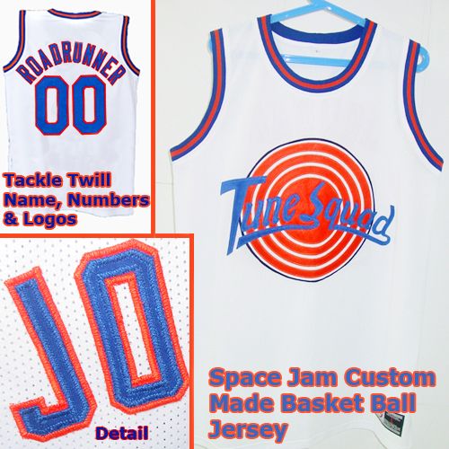 ROADRUNNER 00 Space Jam Tune Squad White Movie Jersey