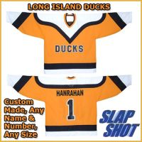 LONG ISLAND DUCKS SLAPSHOTS AWAY ORANGE HOCKEY JERSEY (Pick A Player)