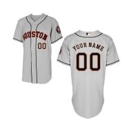 Houston Astros Authentic Style  Personalized Road  Gray Jersey