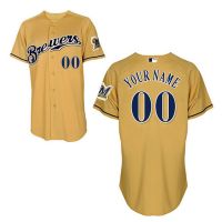 Milwaukee Brewers Authentic Style Personalized Alternate Gold Jersey