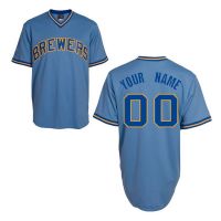 Milwaukee Brewers Replica Personalized Road Cooperstown Jersey