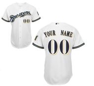 Milwaukee Brewers Authentic Style Personalized Home White Jersey