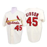 St. Louis Cardinals Legends Classic Home Jersey White #45 Bob Gibson