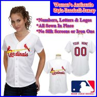 St. Louis Cardinals Authentic Personalized Women's White Jersey