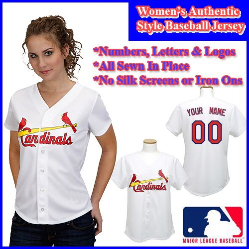 St. Louis Cardinals Authentic Personalized Women's White Jersey