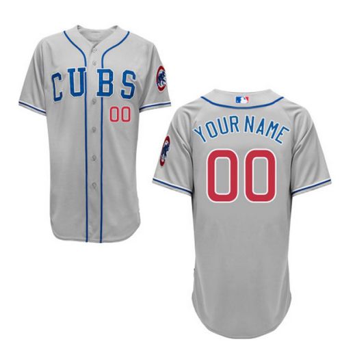 Chicago Cubs Authentic Style Personalized Alternate Road Gray Jersey