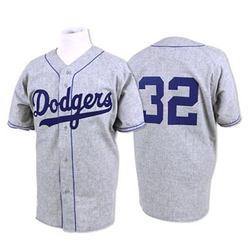 Brooklyn Dodgers Legends Classic Road Jersey Gray #32 Sandy Koufax