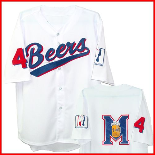  Baseketball Beers Movie Joe Coop Copper 44 White Jersey