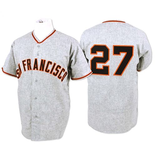 San Francisco Giants Legends Classic Road Gray Jersey Juan Marichal 27