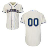 Seattle Mariners 2015 Authentic Style Personalized Alt White Jersey