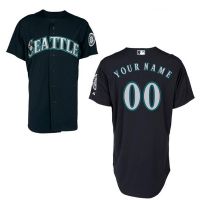 Seattle Mariners Authentic Style Personalized Alternate Road  Navy Jersey