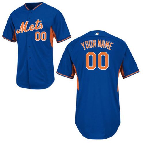 New York Mets Authentic Style Personalized BP Blue Jersey