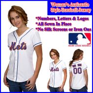 New York Mets Authentic Personalized Women's White Jersey