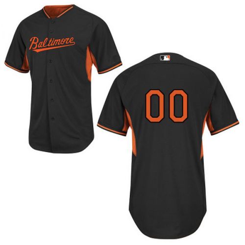 Baltimore Orioles Authentic Style Personalized Road BP Black  Jersey