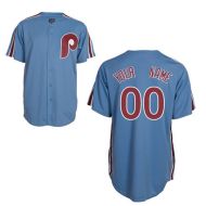 Philadelphia Phillies Replica Personalized Road Cooperstown Blue Jersey
