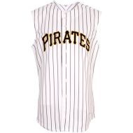 Pittsburgh Pirates Authentic Style Sleeveless White Pinstriped Jersey