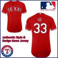 Texas Rangers Authentic Style Alt 1 Red Jersey Cliff Lee #33