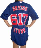 Ladies Red Sox Alt BOSTON 617 STRONG Blue Women Jersey