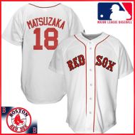 Boston Red Sox Authentic Style Home White Jersey #18 Daisuke Matsuzaka