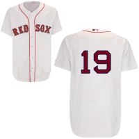 Boston Red Sox Authentic Style White Home Jersey #19 Josh Beckett