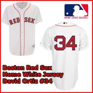 Boston Red Sox Authentic Style Home White Jersey David Ortiz #34