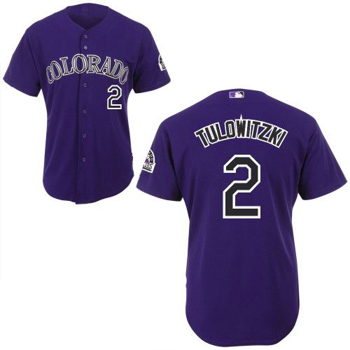 Colorado Rockies Authentic Style Alt Blue Jersey #2 Troy Tulowitzki